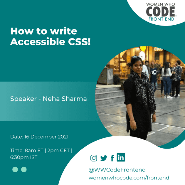 How to write accessible CSS - Neha Sharma