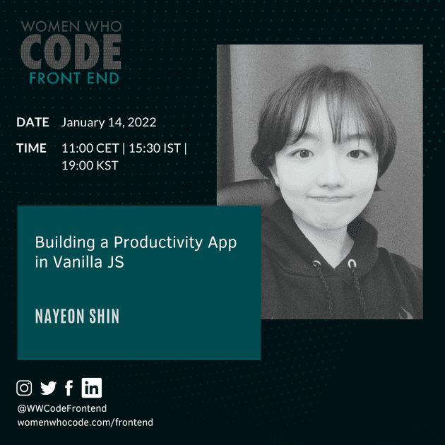 Building Productivity App in Vanilla JS - Nayeon Shin